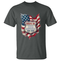 Route Highway 66 Centennial T Shirt Vintage American Flag Patriotic Gift