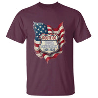 Route Highway 66 Centennial T Shirt Vintage American Flag Patriotic Gift