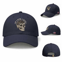 Funny Gothic Black Cat Skull Baseball Cap If I Fits I Sits