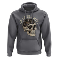 Funny Gothic Black Cat Skull Hoodie If I Fits I Sits