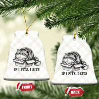 If I Fits I Sits Ceramic Ornament Chubby Kitty Funny Cat Lover Gift