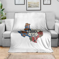 Texas Route Highway 66 Adventure Throw Blanket Desert Road Trip Graphic