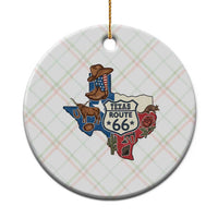 Texas Route Highway 66 Adventure Ceramic Ornament Desert Road Trip Graphic