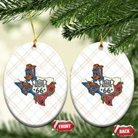Texas Route Highway 66 Adventure Ceramic Ornament Desert Road Trip Graphic