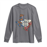 Texas Route Highway 66 Adventure Long Sleeve Shirt Desert Road Trip Graphic