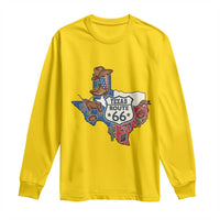 Texas Route Highway 66 Adventure Long Sleeve Shirt Desert Road Trip Graphic