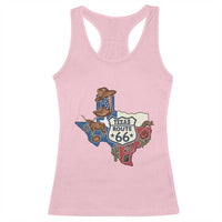 Texas Route Highway 66 Adventure Racerback Tank Top Desert Road Trip Graphic