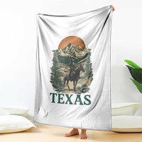 Texas Western Cowboy Life Throw Blanket Vintage Horse Riding Graphic