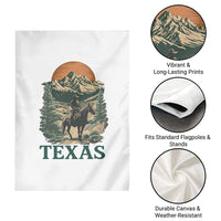 Texas Western Cowboy Life Garden Flag Vintage Horse Riding Graphic