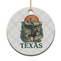Texas Western Cowboy Life Ceramic Ornament Vintage Horse Riding Graphic