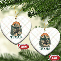 Texas Western Cowboy Life Ceramic Ornament Vintage Horse Riding Graphic