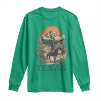 Texas Western Cowboy Life Long Sleeve Shirt Vintage Horse Riding Graphic