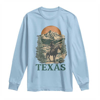 Texas Western Cowboy Life Long Sleeve Shirt Vintage Horse Riding Graphic