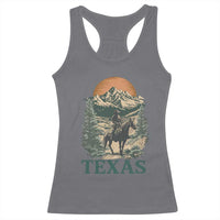 Texas Western Cowboy Life Racerback Tank Top Vintage Horse Riding Graphic