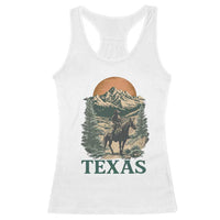 Texas Western Cowboy Life Racerback Tank Top Vintage Horse Riding Graphic