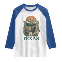 Texas Western Cowboy Life Raglan Shirt Vintage Horse Riding Graphic