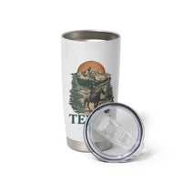 Texas Western Cowboy Life Tumbler Cup Vintage Horse Riding Graphic