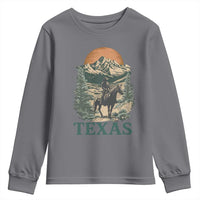 Texas Western Cowboy Life Youth Sweatshirt Vintage Horse Riding Graphic