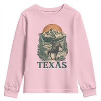 Texas Western Cowboy Life Youth Sweatshirt Vintage Horse Riding Graphic