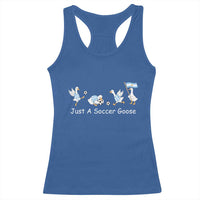 Funny Just A Soccer Goose Racerback Tank Top Argentina Soccer Lover
