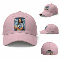 Funny Argentina Soccer Mona Lisa Baseball Cap Football Fan Pride Graphic