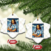 Funny Argentina Soccer Mona Lisa Ceramic Ornament Football Fan Pride Graphic