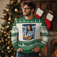 Funny Argentina Soccer Mona Lisa Ugly Christmas Sweater Football Fan Pride Graphic