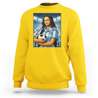 Funny Argentina Soccer Mona Lisa Sweatshirt Football Fan Pride Graphic
