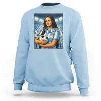 Funny Argentina Soccer Mona Lisa Sweatshirt Football Fan Pride Graphic