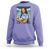 Funny Argentina Soccer Mona Lisa Sweatshirt Football Fan Pride Graphic