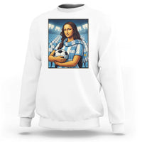 Funny Argentina Soccer Mona Lisa Sweatshirt Football Fan Pride Graphic