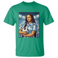 Funny Argentina Soccer Mona Lisa T Shirt Football Fan Pride Graphic