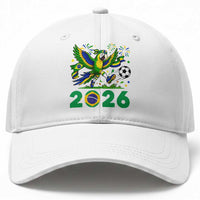 Funny Brazil Soccer Macaw Baseball Cap 2026 Football Fan Graphic