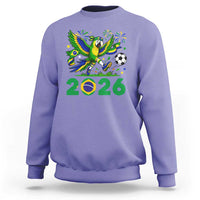 Funny Brazil Soccer Macaw Sweatshirt 2026 Football Fan Graphic
