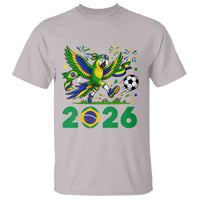 Funny Brazil Soccer Macaw T Shirt 2026 Football Fan Graphic