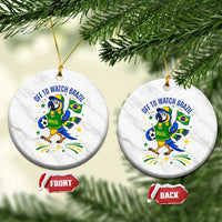 Off To Watch Brazil Ceramic Ornament Funny Tropical Bird Soccer Fan