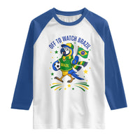 Off To Watch Brazil Raglan Shirt Funny Tropical Bird Soccer Fan