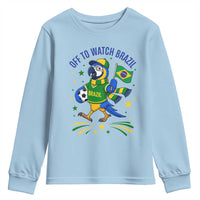 Off To Watch Brazil Youth Sweatshirt Funny Tropical Bird Soccer Fan