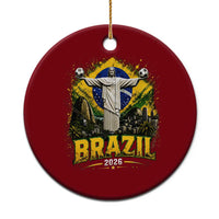Brazilian Futbol 2026 Ceramic Ornament Christ The Redeemer Football Pride