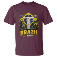 Brazilian Futbol 2026 T Shirt Christ The Redeemer Football Pride