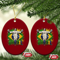 Latin Pride Christ The Redeemer Graphic Ceramic Ornament Brazilian Football 2026