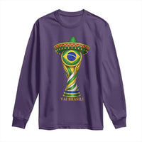 Brazil Football Supporter Gift Long Sleeve Shirt Vai Brasil