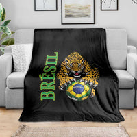 Brazil Soccer Jaguar Throw Blanket Football Supporter Gift