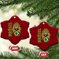 Brazil Soccer Jaguar Ceramic Ornament Football Supporter Gift