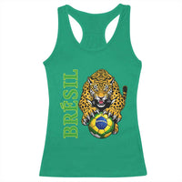 Brazil Soccer Jaguar Racerback Tank Top Football Supporter Gift