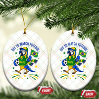 Off To Watch Futebol Ceramic Ornament Funny Brazil Macaw Soccer Fan