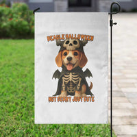 Beagle Halloween Skeleton Garden Flag Not Scary Just Cute Dog Lover - Wonder Print Shop