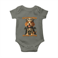Beagle Halloween Skeleton Baby Onesie Not Scary Just Cute Dog Lover - Wonder Print Shop