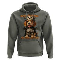 Beagle Halloween Skeleton Hoodie Not Scary Just Cute Dog Lover - Wonder Print Shop