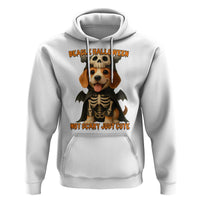 Beagle Halloween Skeleton Hoodie Not Scary Just Cute Dog Lover - Wonder Print Shop